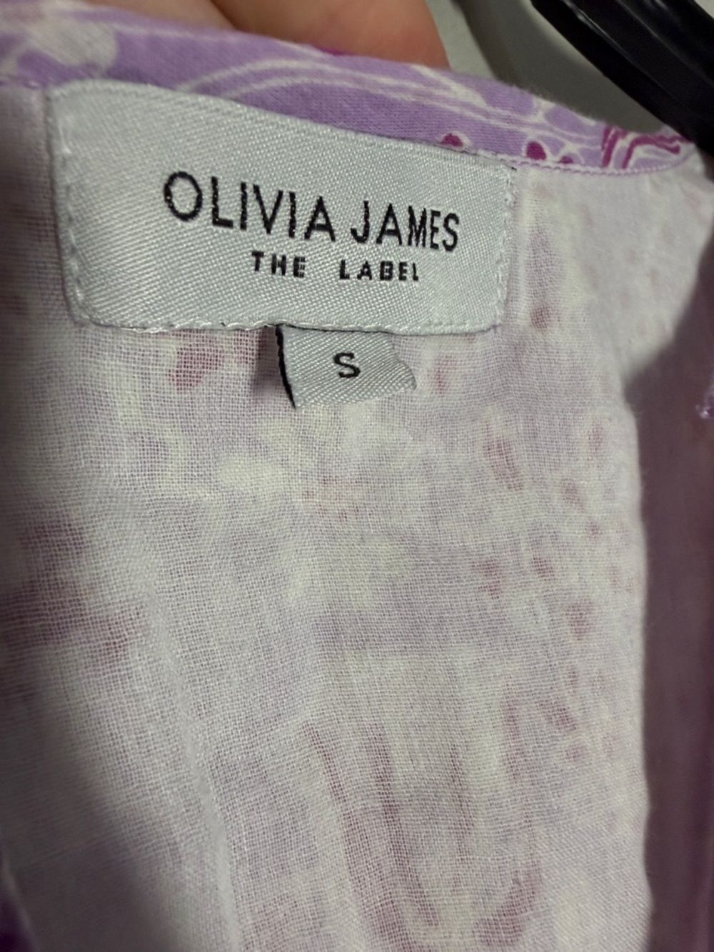 Olivia James Lydia Garden Floral Purple Drawstring Prairie Midi Dress Small - Picture 4 of 8